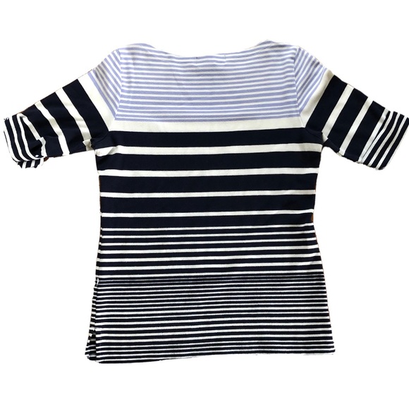 Striped Blue and White Top Size Small - Picture 2 of 6